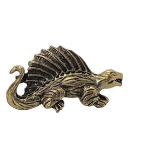 Unique Vintage Plated Brontosaurus Stegasaurus Brooch Pin / Label Pin